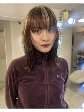 プロミルサロン(Promille salon) ハイライト　ミルクティーベージュ × ブラウン