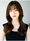 レイヤーカットレイヤーミディアム毛先ワンカール鎖骨ボブ