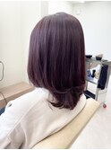 ディープパープル×レイヤーカット