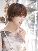 小顔補正カット/透明感カラー/斜めバング/大人美人/センター北