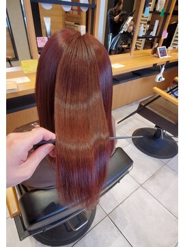 アース 一宮店(HAIR & MAKE EARTH) チェリーレッド×髪質改善トリートメント