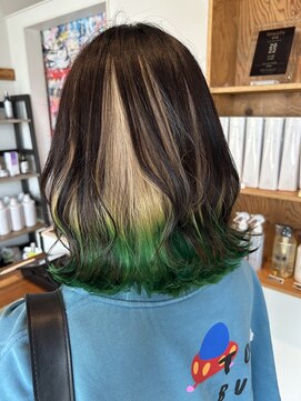 ワンバイワン(One×One) 【林】インナーWhite beige × GREEN！！