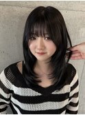 ワンカールで可愛い韓国レイヤースタイル(o^^o)パープルブラック