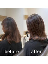 ミラバイケンジ 藤沢(Mira by KENJE)&nbsp;白髪ぼかし細めハイライト30代40代50代セミディ