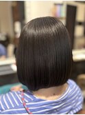 オリーブグレージュ/秋色カラー/大人ボブ［髪質改善/船橋］