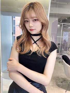 ジーナリア(Xena ria) プレイングカラー/ホワイトブロンド/チャコールグレー★128