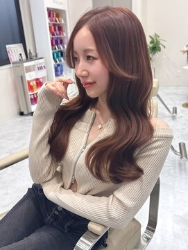 韓国風/レイヤーカット/くびれ巻き/顔周り