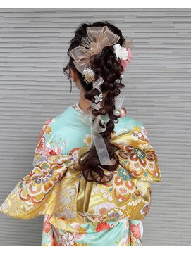 ロンドブルーム 天神大名店(Lond Bloom) ブラウンカラー/成人式ヘアセット/ヘアアレンジ/福岡/天神/20代