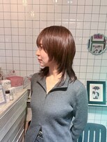 ヘアー アレス(hair ales)&nbsp;大人ガーリー　似合わせカット　ミディアムレイヤーカット