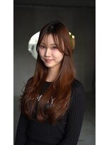 レノラ 本町(LENORA) 美髪ミディアムレイヤーカットデジタルパーマチェリーブラウン