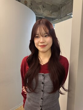 カノエ(canoe) ワインレッドカラー顔周りレイヤー20代～50代【西新大濠荒戸】