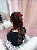 ハーフアップ