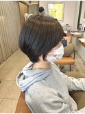 レイヤーショート×アッシュブラウン