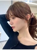 三鷹レイヤーカット韓国ダブルカラー顔周り前髪カットボブ
