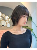 ココアベージュ/オリーブグレー/小顔