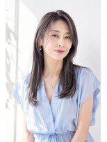 アッシュ 学芸大学店(Ash)&nbsp;ロング/大人女性/グレージュ/白髪ぼかしハイライト