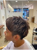 アップバング×束感スタイル
