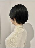大人可愛い暗髪丸みショート【吉祥寺】【イルミナカラー】