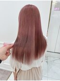【ブリーチ2回】 メルティーピンクベージュ ケアブリーチ