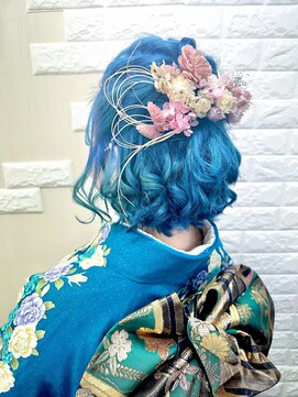 ミウミウヘア(miu miu hair) 成人式☆Tiffany Blue♪