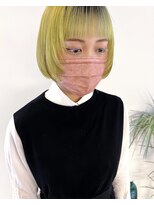 ニコフクオカヘアーメイク(NIKO Fukuoka Hair Make)&nbsp;顔周りウルフ/イエローカラー/レモンカラー