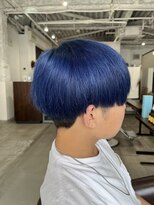 アオゾラヘアー 本店(AOZORA HAIR)&nbsp;マッシュ　ネイビーブルー