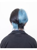 デザインカラー#外ハネウルフ#ケアブリーチ#ダブルカラー