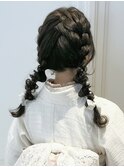 ツイン編み下ろし