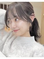 ビューブルー 亀戸錦糸町(VIEW BLUE)&nbsp;美髪カールピンクブラウンエアリーロングセミディ似合わせ前髪