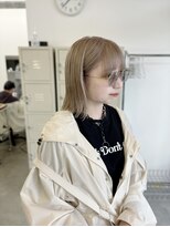 エルメ クラマエ(Elme)&nbsp;ハイトーンベージュ×切りっぱなしスタイル☆