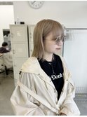ハイトーンベージュ×切りっぱなしスタイル☆