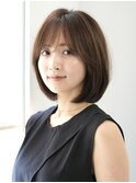 黒髪/ボブルフ/ネビージュ/小顔/ワンレン/30代/40代/50代