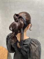 【高めポニーテール】結婚式/二次会/同窓会/銀座/有楽町/ヘア