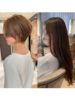 バンプ ギンザ(BUMP GINZA) 30代、40代/丸みくびれショートボブ×白髪染めハイライト/大宮