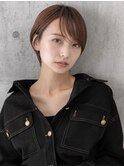 #60/イメチェン/ホワイトブロンド/外ハネボブ/ワイドバング/仙台