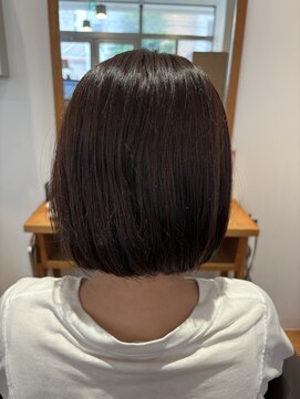 ボヌールヘアー(BONHEUR hair) 【Bobスタイル】前下がり　内巻き　ハンドブロースタイル