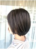 白髪ぼかし/ハイライト/細めハイライト/ボブ