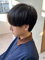 黒髪マッシュナチュラルマッシュメンズヘア韓国ツーブロック