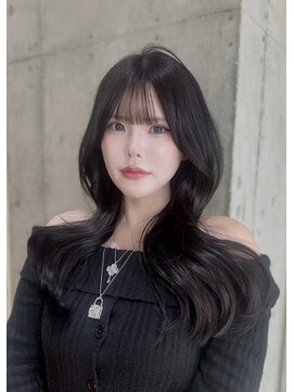 ヌイ 横浜(nui) ナチュラルブラック大人ガーリー似合わせレイヤー