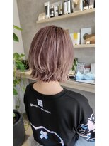 マル 薬院浄水店(MAR.co) ピンクラベンダーレイヤーボブ