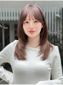 韓国風レイヤーカットハッシュカット小顔顔まわり美髪髪質改善