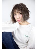 カムジーヘッド(COMEGHEAD)&nbsp;切りっぱなしボブ×ハイライト【熊本/南区/平成/平成駅】