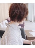 米倉涼子風ニュアンスショート/ボブパーマ/ニュアンスカラー