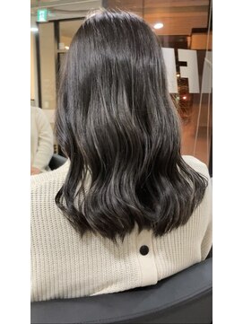 ラフ 難波店(LAFF) #黒髪#ボブルフ#ネビージュ#小顔#ワンレン