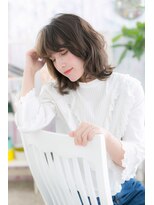 ミック 日暮里店(miq) インナーカラービターショコラくせ毛風くびれミディb1