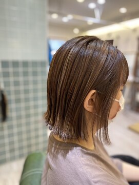 トムボーイ 練馬中村橋店(TOMBOY) 外ハネボブ×ベージュハイライト