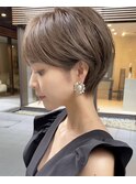 新宿 大人可愛い 20代30代40代 小顔ショートボブ 丸みショート