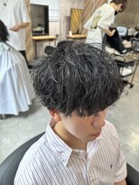 ビカムメンズヘアー 栄店(become men's hair)&nbsp;黒染め/黒髪/波巻きスパイラルパーマ/刈り上げマッシュ/名古屋栄