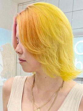 ウィコ 新宿(WICO) バングデザインレモンイエロー[新宿駅チョコレートダブルカラー]