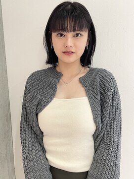 ヨーク(YOKE) 【 YOKE 】タッセルボブぱっつんボブフルバングダークカラー韓国